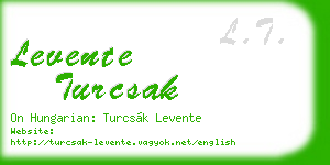 levente turcsak business card
