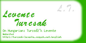 levente turcsak business card